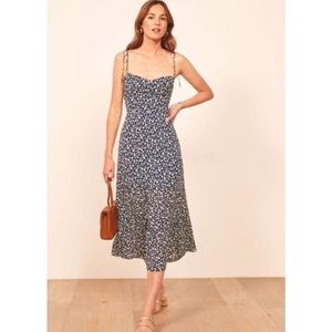 Reformation Emmie Dress Elyse Blue & White Floral Size 6
